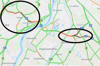 Brutális dugó van az M0-son, mindenki kerülje