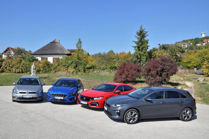 Összehasonlító teszt: Focus, Ceed, Civic vagy még mindig a Golf a legjobb? 276 Összehasonlító teszt: Focus, Ceed, Civic vagy még mindig a Golf a legjobb? 276