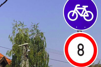 Ilyen sebességkorlátozó táblát még nem láttunk Magyarországon