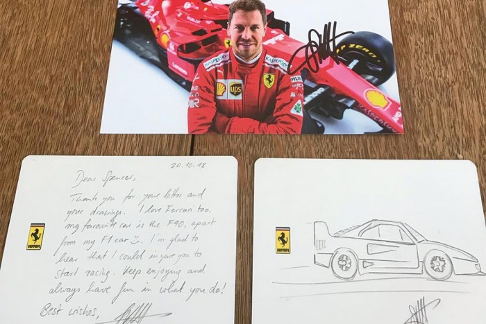 F1: Vettel kézzel írt kedves levelet egy rajongójának