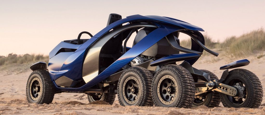 Kardántengely helyett víz hajtja ezt a hatkerekű terepjárgányt