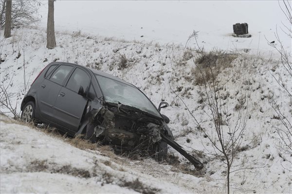 Halálos baleset Nyáregyházánál, helyszíni fotók 1