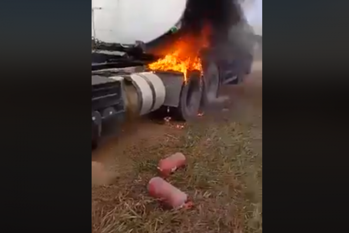 Egy ilyen tűz minden kamionos rémálma