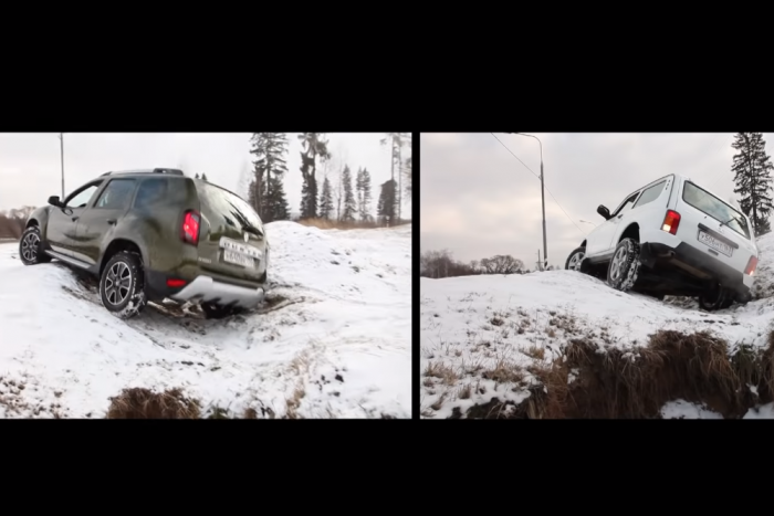 A Niva-hívők ezt nem szeretnék látni, de a Dacia Duster is ugyanazt a szintet hozza nehéz terepen