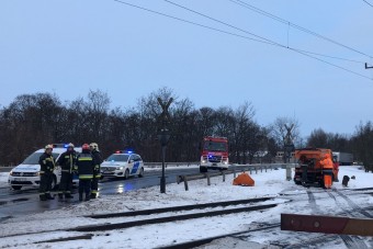 Videón a síneken rekedt hókotró balesete