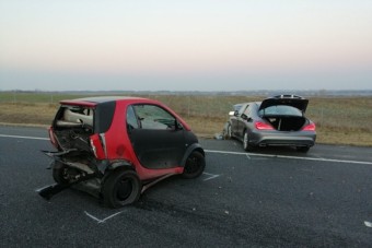 Képeken az M6-oson történt baleset