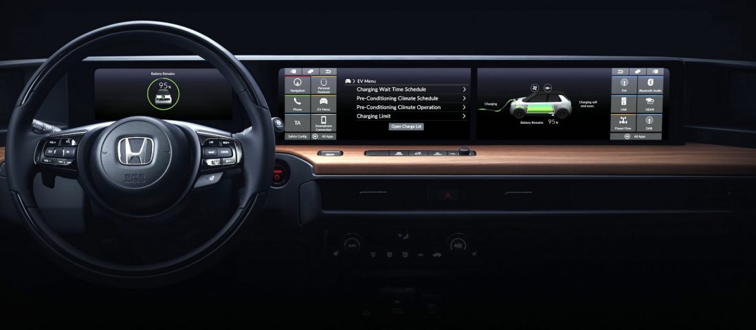 Faltól falig kijelző a Honda városi villanyautójában