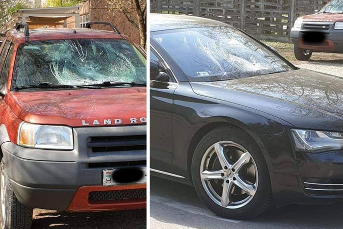 Valaki jókora pusztítást végzett egy kővel Budapesten