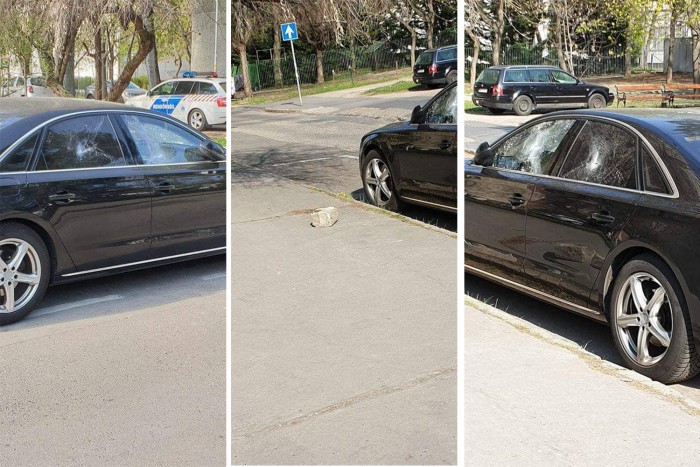 Valaki jókora pusztítást végzett egy kővel Budapesten 1