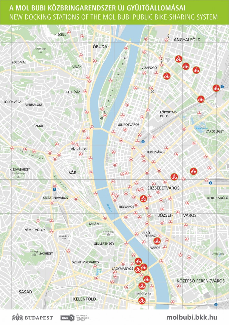 300 új kerékpárt és 16 új állomást kínál a Bubi 1