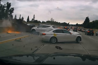 Ilyen egy kemény ráfutásos baleset az autópályán