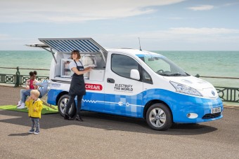 Villanybuszból árulják az ökofagylaltot