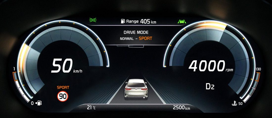 A Kia is átáll a digitális műszerfalra