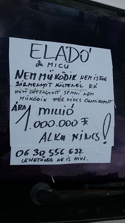 Ettől a miskolci autóhirdetéstől padlót fogtunk 1 Ettől a miskolci autóhirdetéstől padlót fogtunk 1