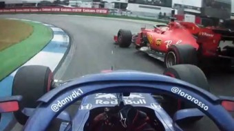 F1: Vettel majdnem eldobta a második helyet, kicsúszott az utolsó körben - videó