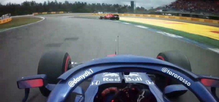 F1: Vettel majdnem eldobta a második helyet, kicsúszott az utolsó körben – videó 1