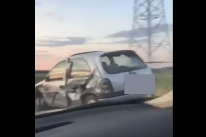 A fél autóját lezúzta egy kamion, de a sofőr csak hajtott tovább az M0 felé