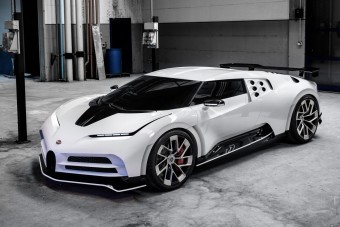Száztízzel nyomul a legújabb Bugatti
