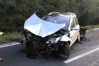 Ugró szarvast akart elkerülni, töltés alján tört totálkárosra egy Peugeot Sorokpolánynál