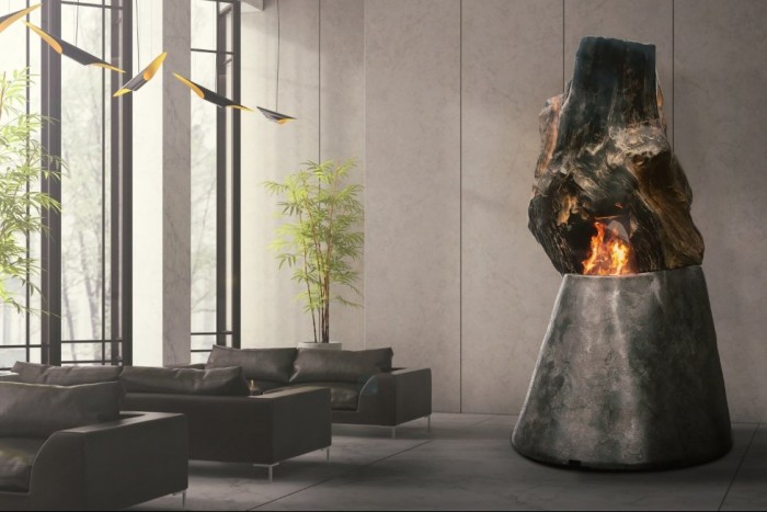 Megkövesedett fából készült a legdrágább kandalló