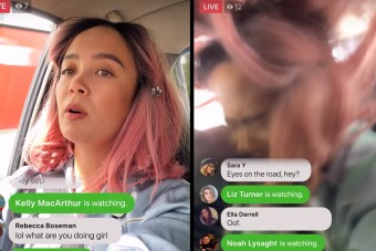 Az egyik pillanatban még élő videóban énekelt vezetés közben, a másikban már fejjel lefelé pislogott