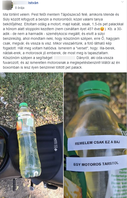 Ismeretlen hétköznapi hős segített egy szorult helyzetbe került motoroson 1 Ismeretlen hétköznapi hős segített egy szorult helyzetbe került motoroson 1