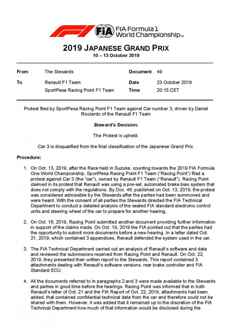 F1: Kizárták a Renault-kat a Japán Nagydíjról 1