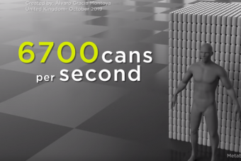 Ez a videó megmutatja, mennyi üdítősdobozt használunk évente