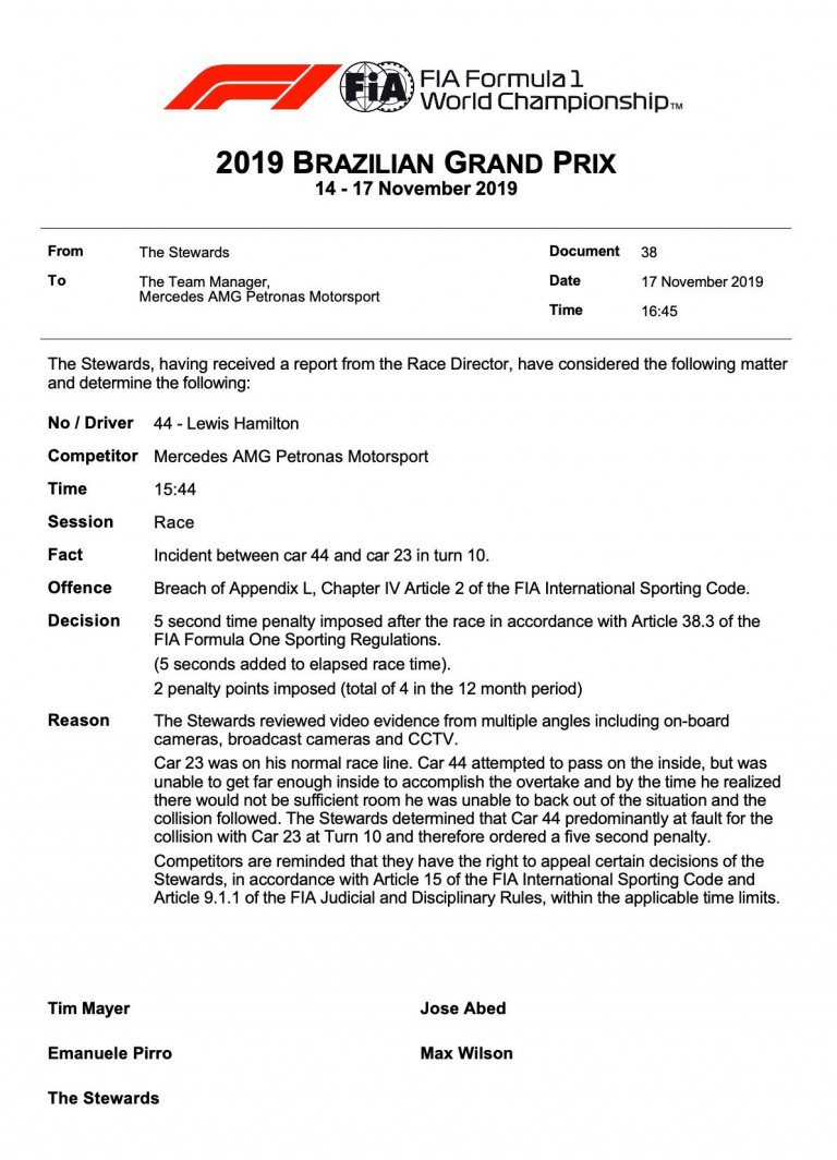 F1: Kiderült, megtarthatja-e dobogóját Hamilton 1