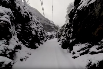 Varázslatos téli videó, ezt látja egy norvég mozdonyvezető 
