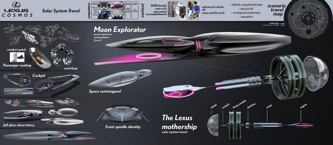 Űrjárműveket tervezett a Lexus