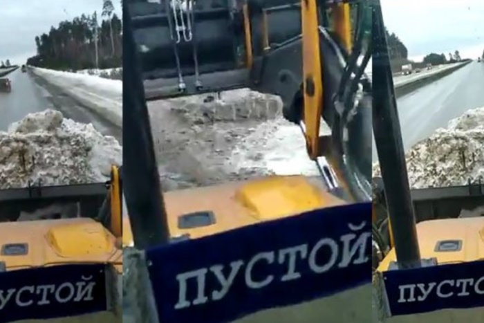 A net hőse lett a traffipax elé havat pakoló melós