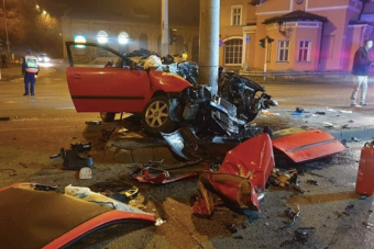 Megrázó videón a Váci úton történt komoly baleset