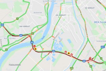Brutális dugó az M0-son, járhatatlan az út