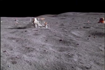 Felújított felvételeken látható az első Hold-rali