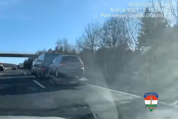 Teljes videón, ahogy rendőreink lekapcsolnak egy “nepperkaravánt”