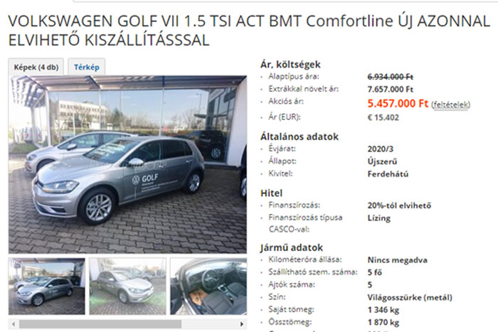 Padlóra küldte a járvány az új autók árát 13