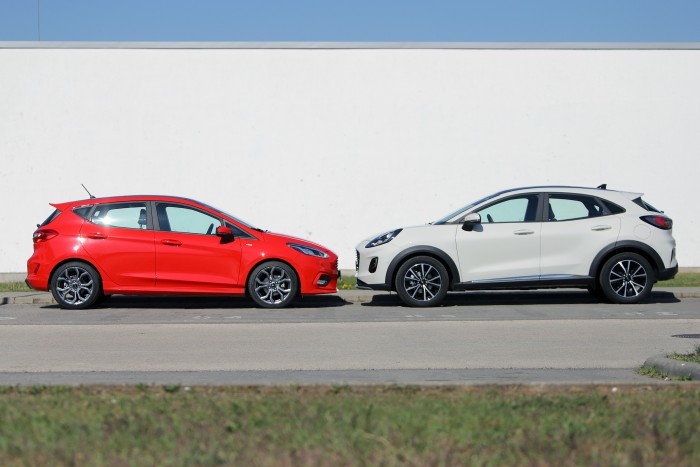 ford puma dimensions compared to fiesta