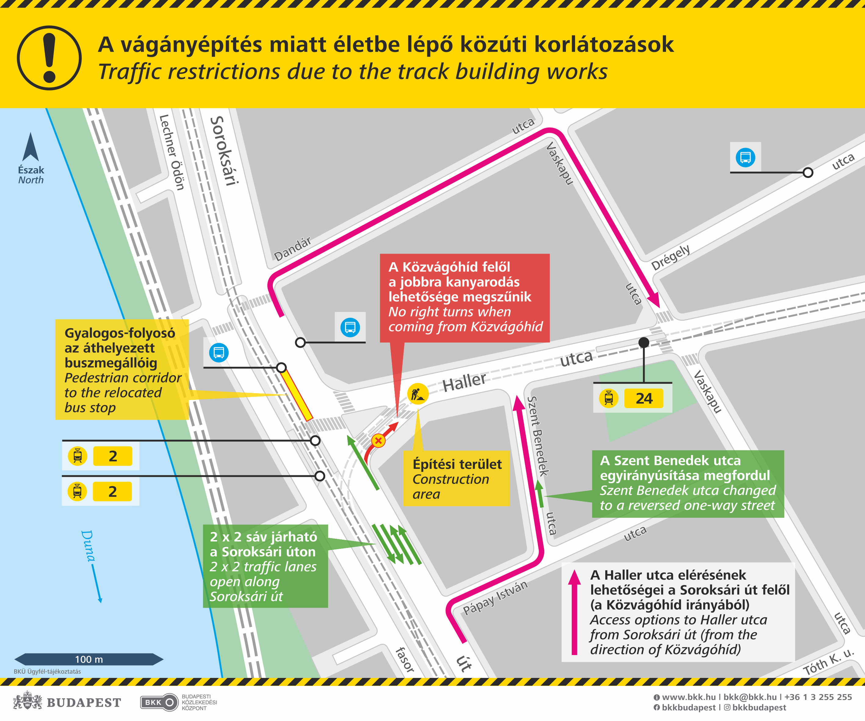 Új villamosvágány miatt jönnek lezárások Pesten 2