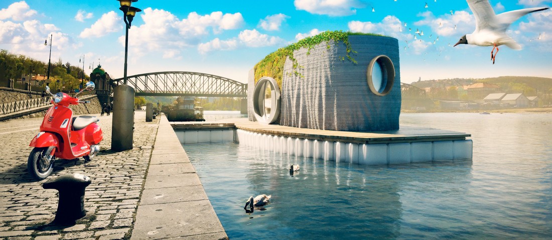 Két nap alatt felépíthető a vízen lebegő ökoház