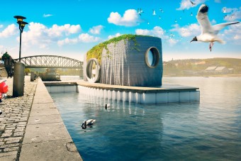 Két nap alatt felépíthető a vízen lebegő ökoház