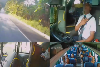 Egy kormánymozdulattal mentette meg utasai életét a buszsofőr