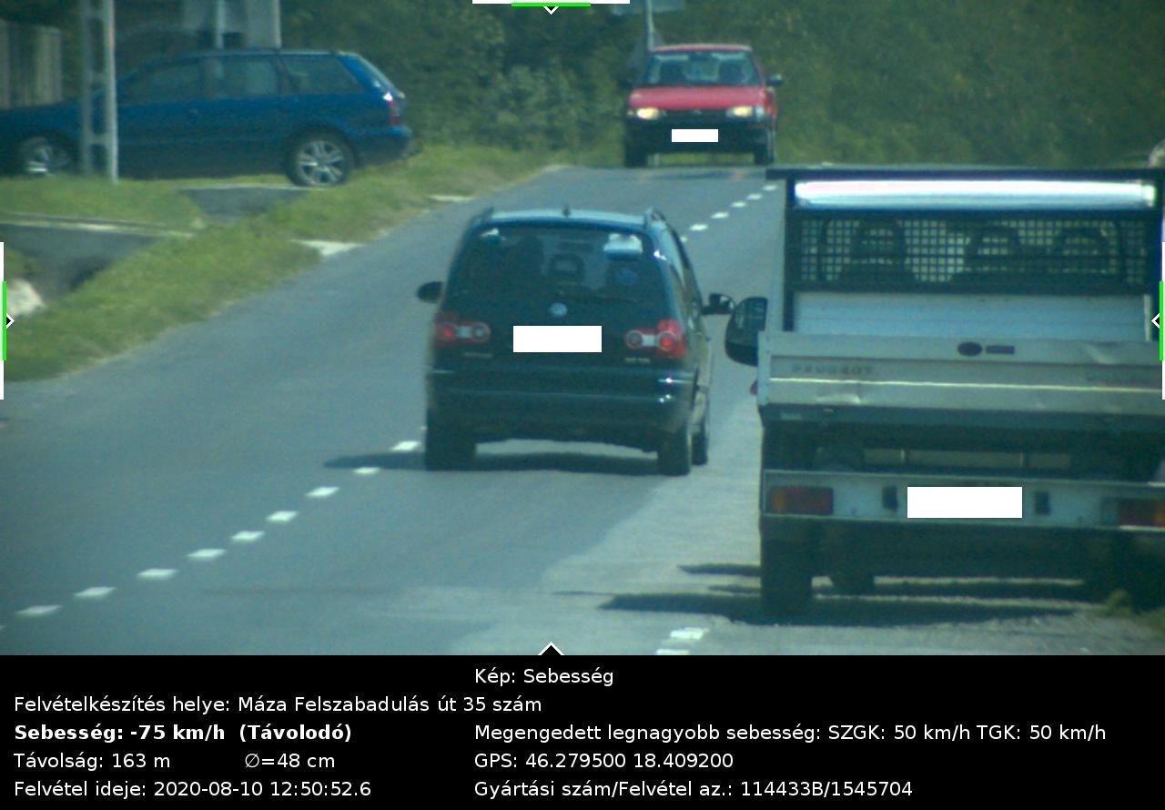 Oda és vissza is benézte a traffipaxot egy baranyai autós, dupla bírságot kap 1