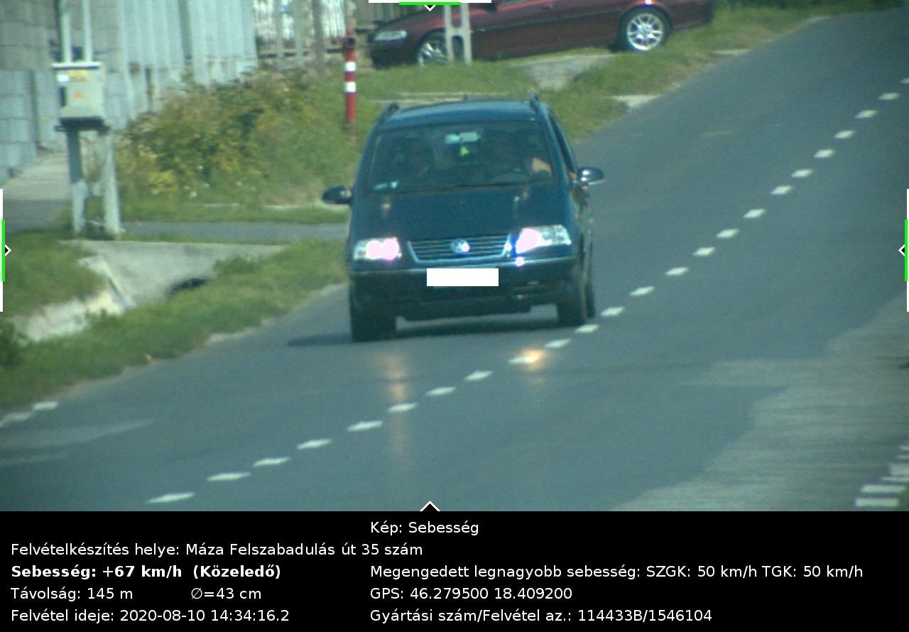 Oda és vissza is benézte a traffipaxot egy baranyai autós, dupla bírságot kap 2