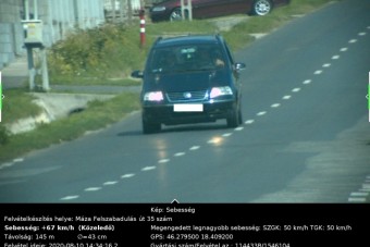 Oda és vissza is benézte a traffipaxot egy baranyai autós, dupla bírságot kap
