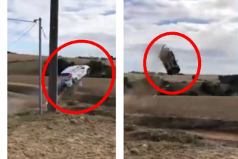 Hatalmas repüléssel ért véget a hétvégén történt ralis baleset Franciaországban