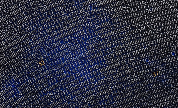 Csak betűk és számok vannak a milliós Bitcoin-festményen 1