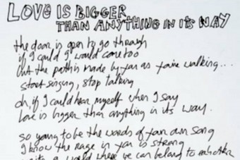 Milliókat fizettek egy kézzel írt dalszövegért