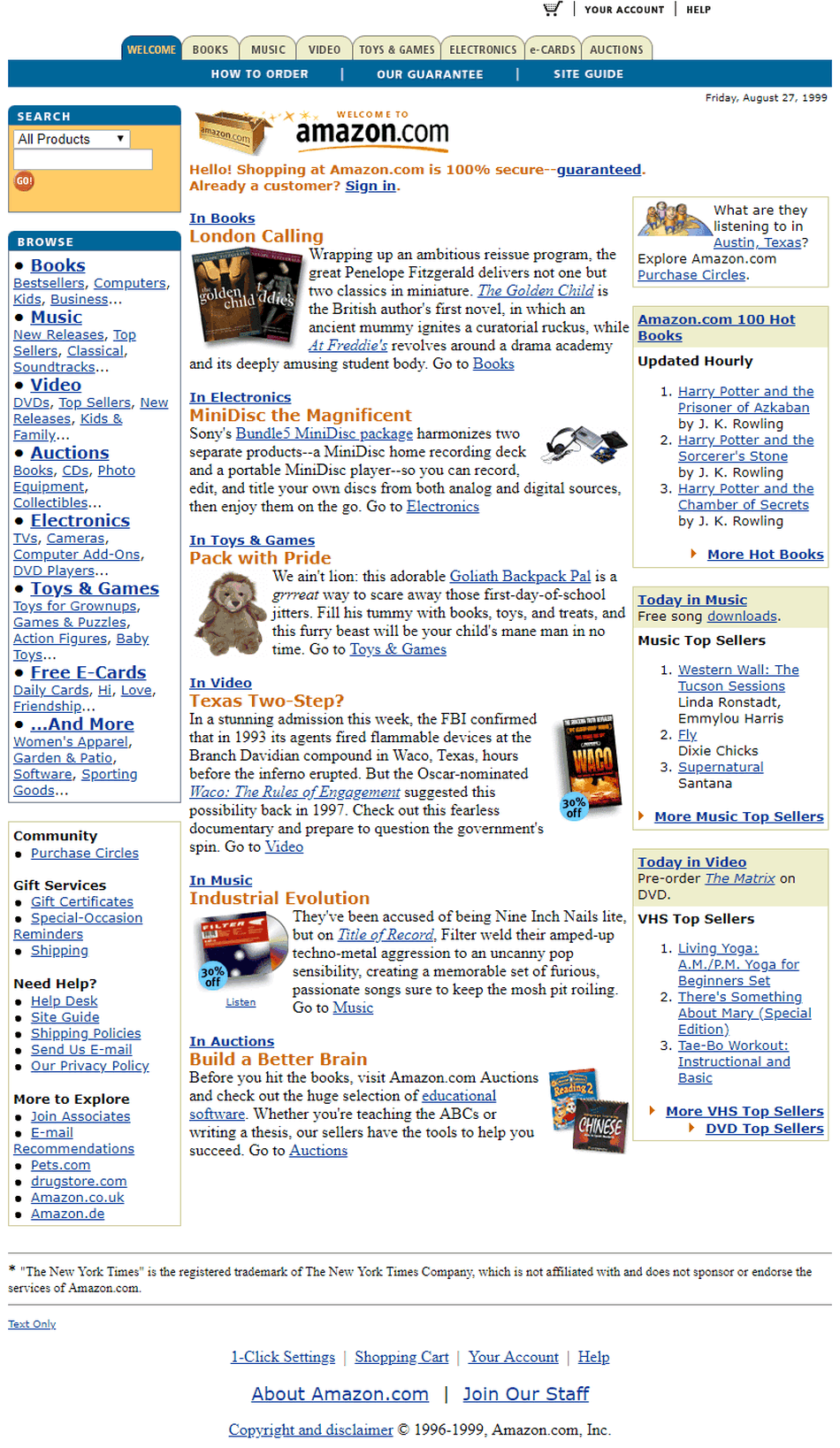 Így néztek ki kedvenc weboldalaid húsz éve 5