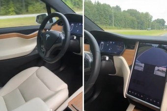 Elképesztő, mit művel vezetés helyett a Tesla-sofőr